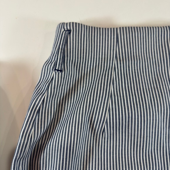 Lane Bryant Pinstripe Pencil Skirt with Tie Waist Navy White Womens Size 16 - Picture 3 of 11